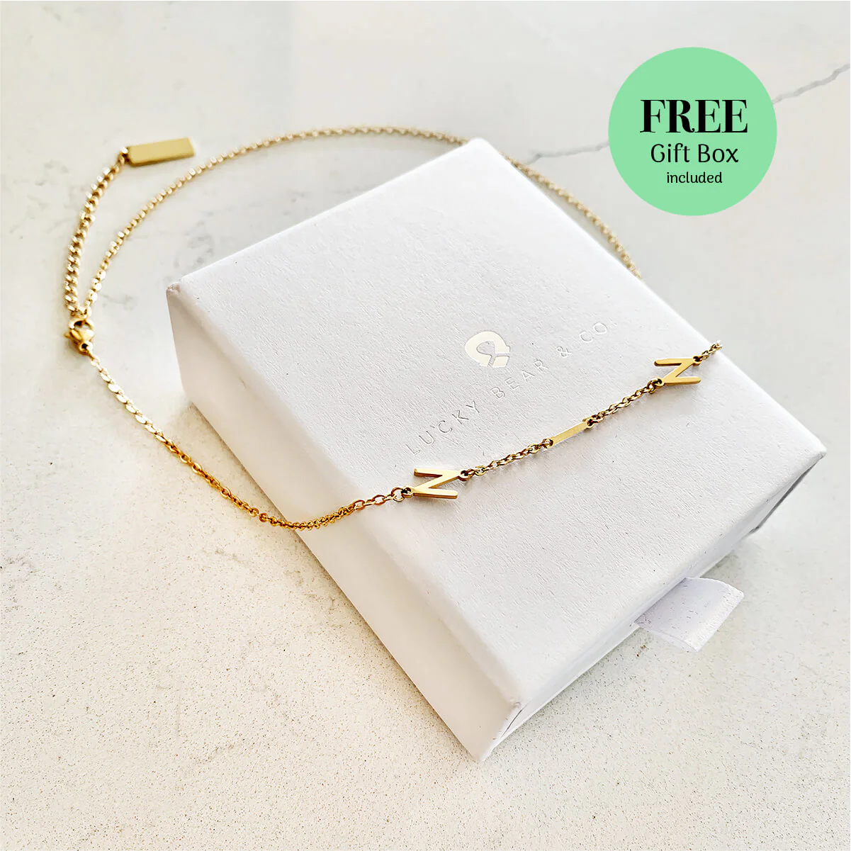 Custom Dainty Initial Necklace - Image 3