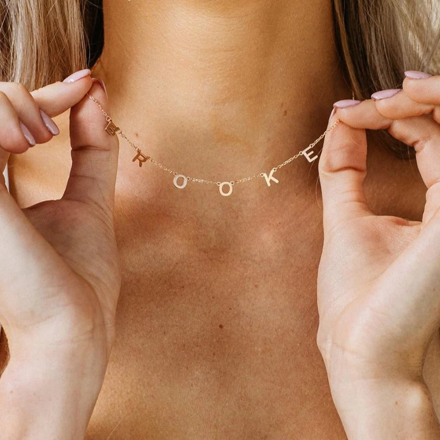 Custom Dainty Initial Necklace - Image 4