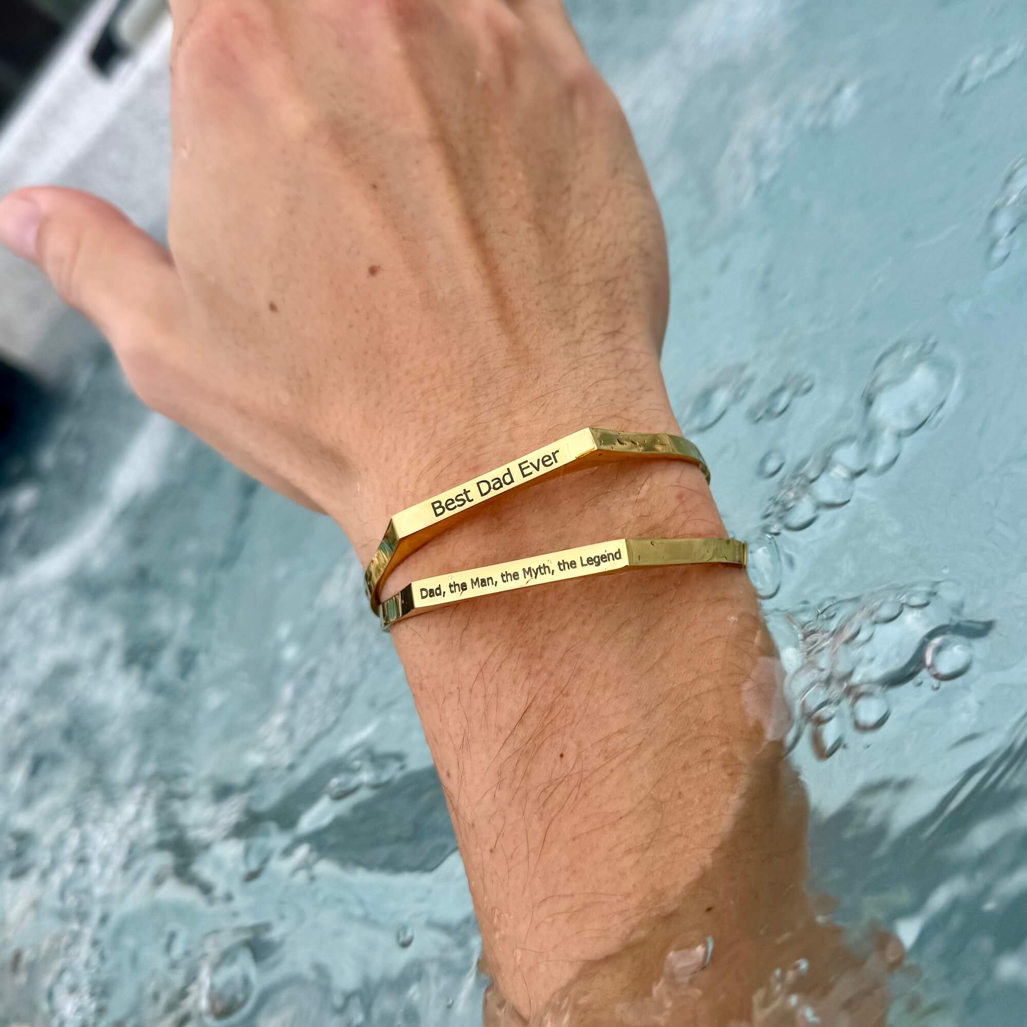 Custom Men's Engravable Signet Cuff Bracelet - Image 3