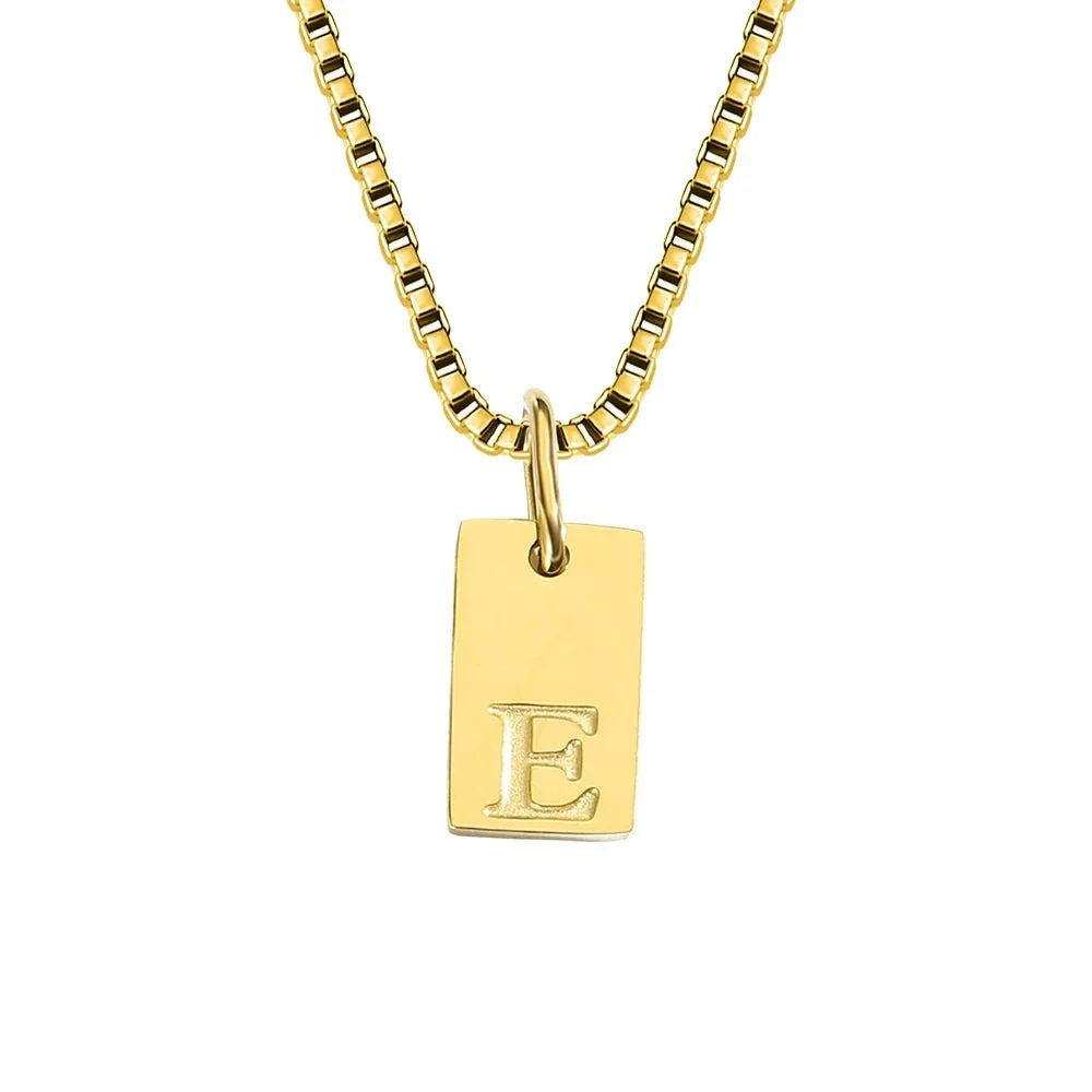 Dainty Initial Tag Necklace - Image 12