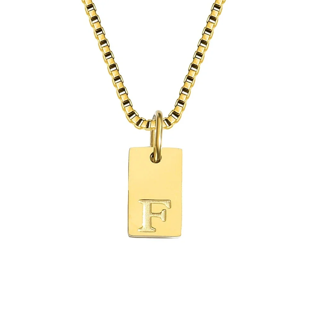 Dainty Initial Tag Necklace - Image 13