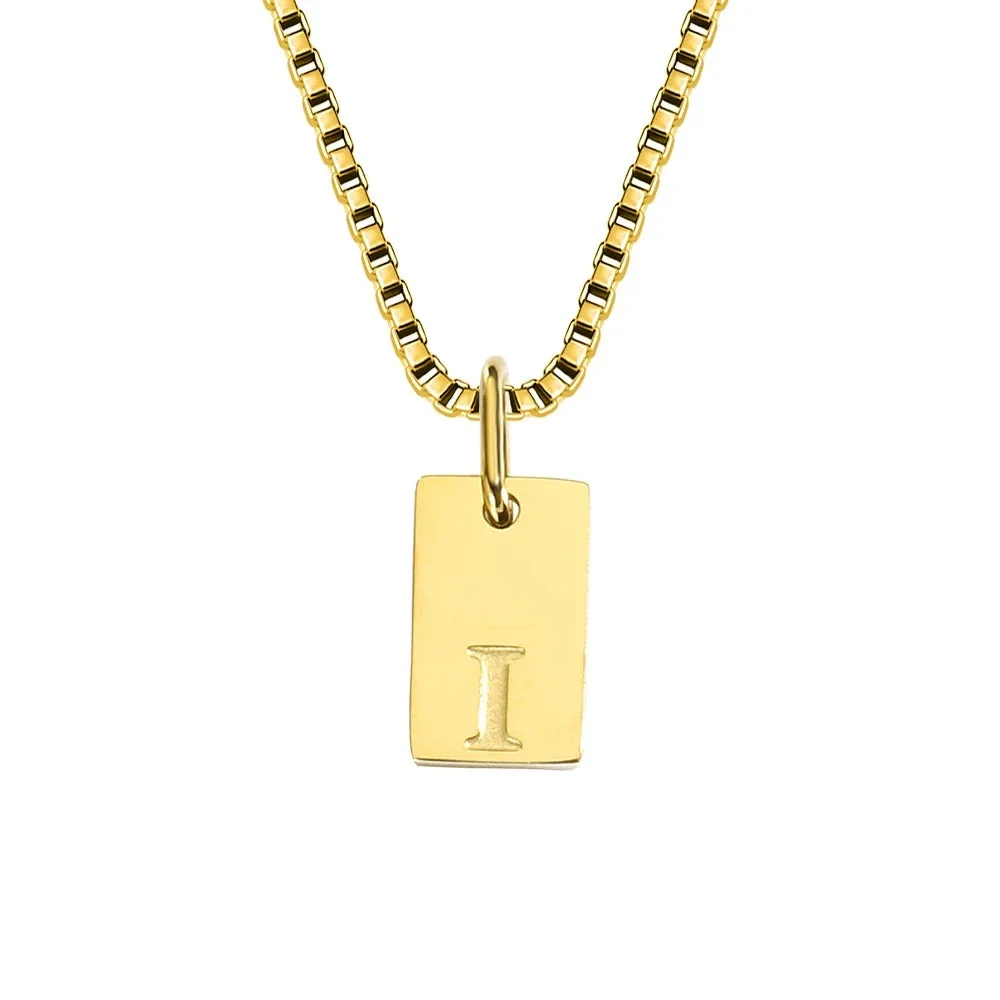 Dainty Initial Tag Necklace - Image 16