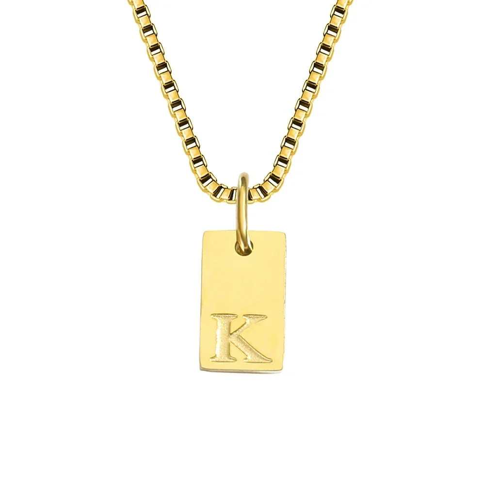 Dainty Initial Tag Necklace - Image 18