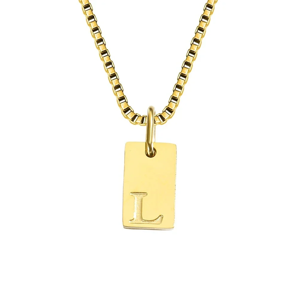 Dainty Initial Tag Necklace - Image 19