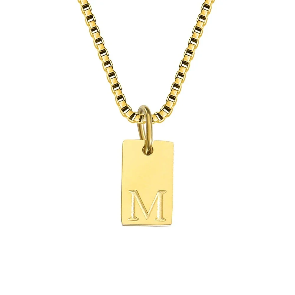 Dainty Initial Tag Necklace - Image 20