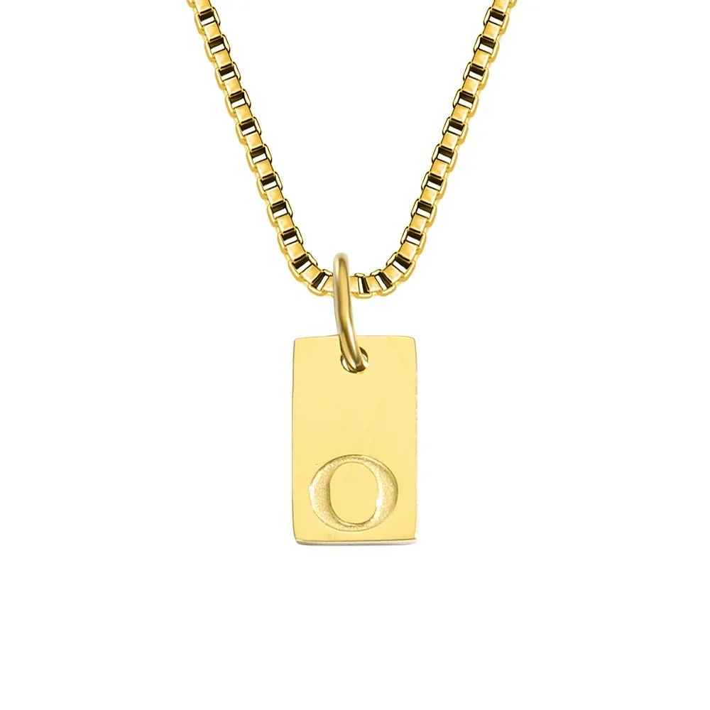 Dainty Initial Tag Necklace - Image 22