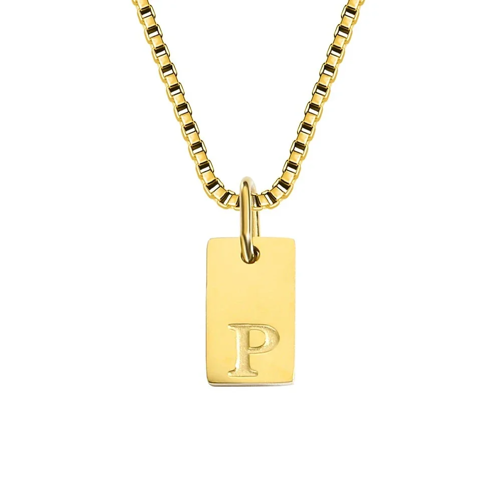 Dainty Initial Tag Necklace - Image 23