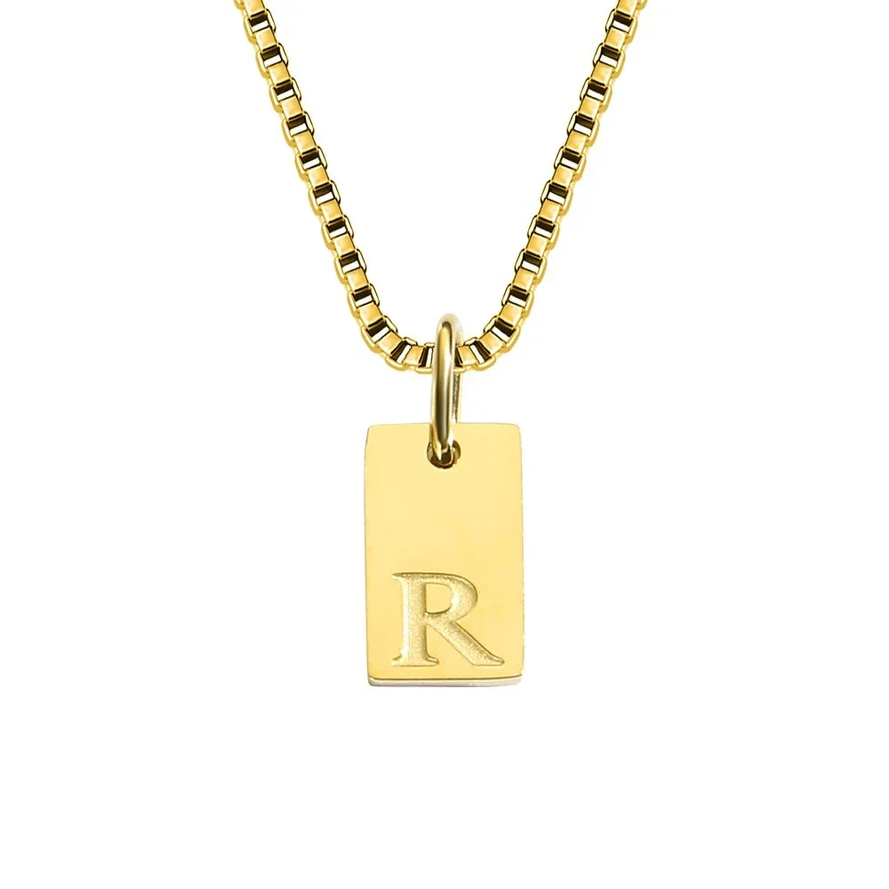 Dainty Initial Tag Necklace - Image 25