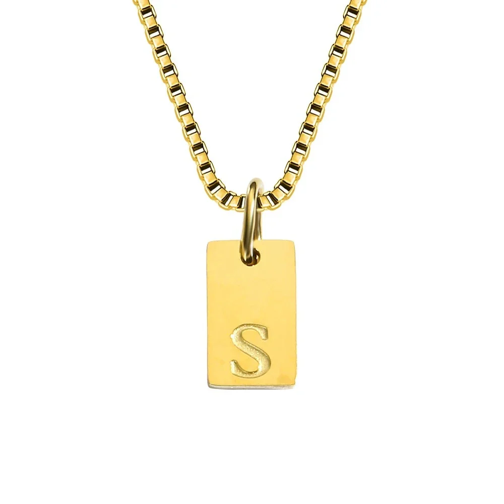 Dainty Initial Tag Necklace - Image 26
