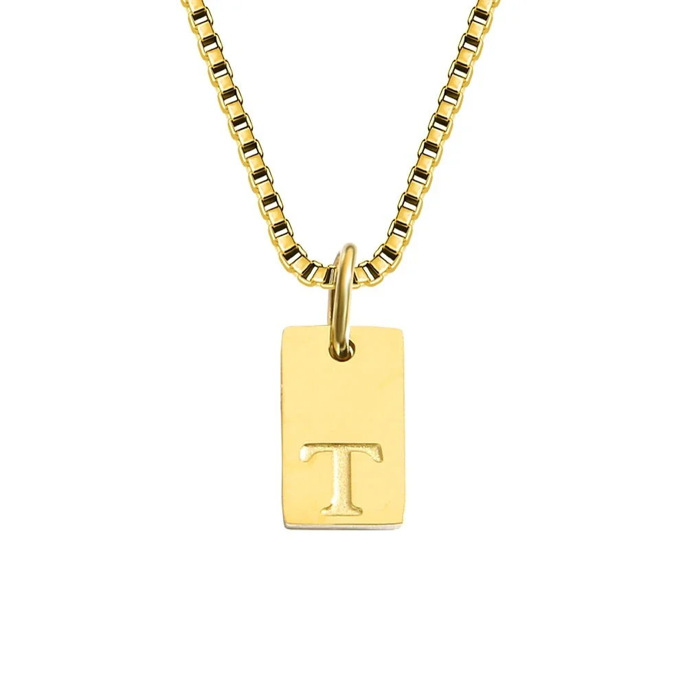 Dainty Initial Tag Necklace - Image 27