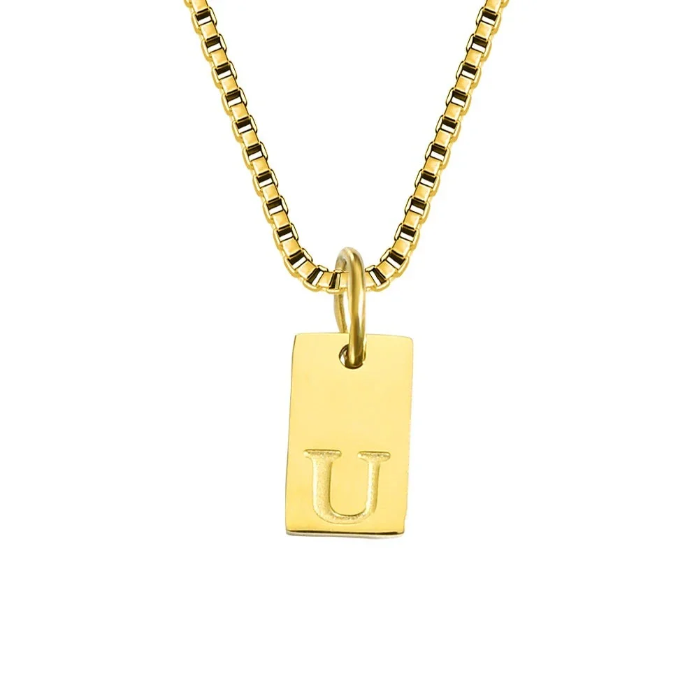 Dainty Initial Tag Necklace - Image 28