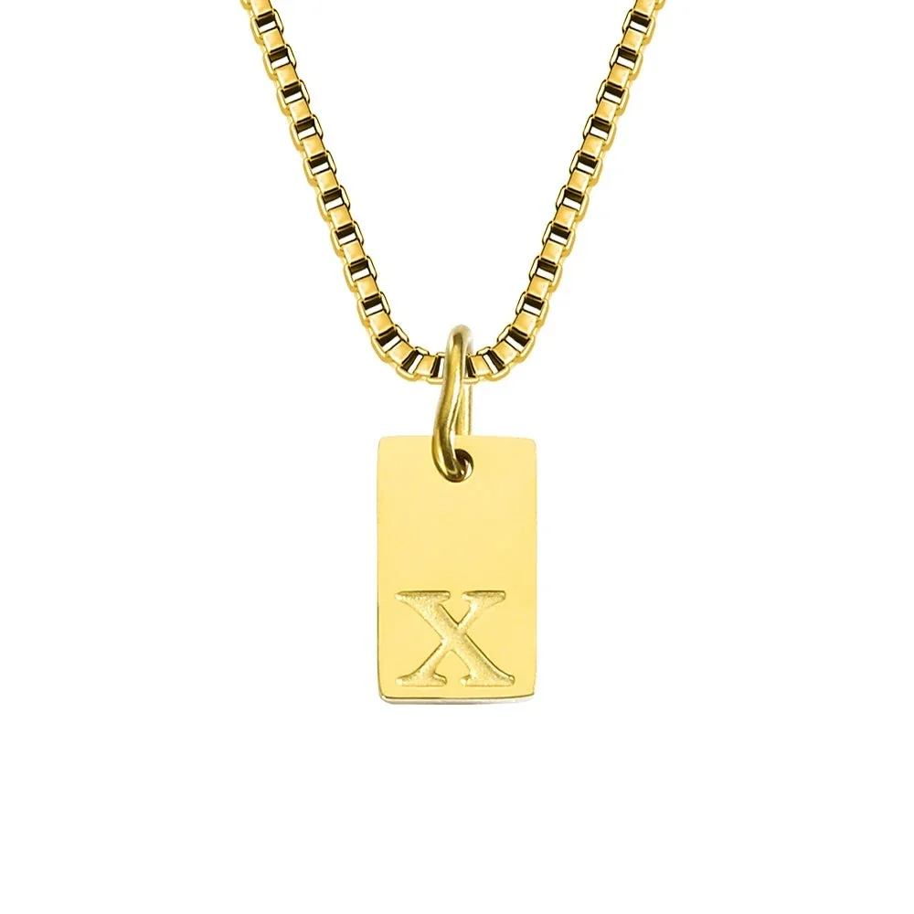 Dainty Initial Tag Necklace - Image 31