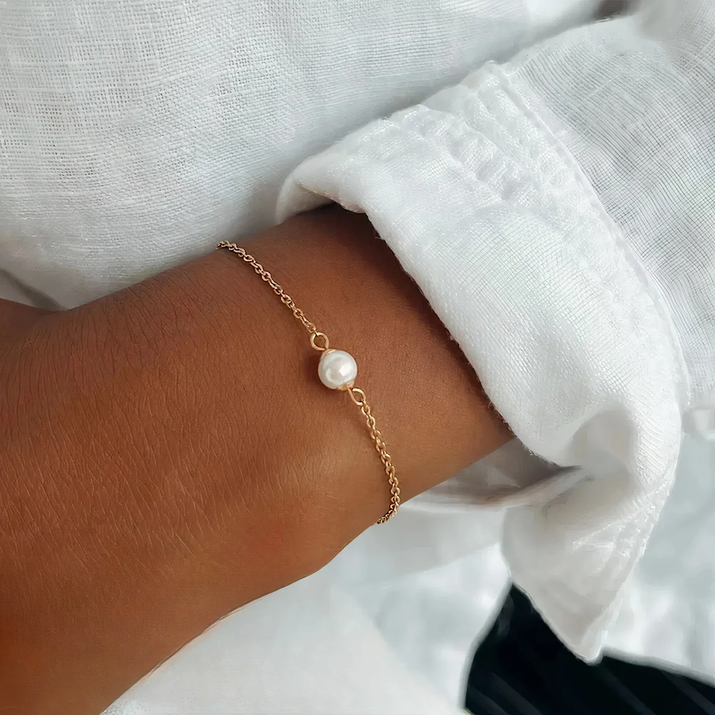 Dainty Pearl Bracelet - Image 3