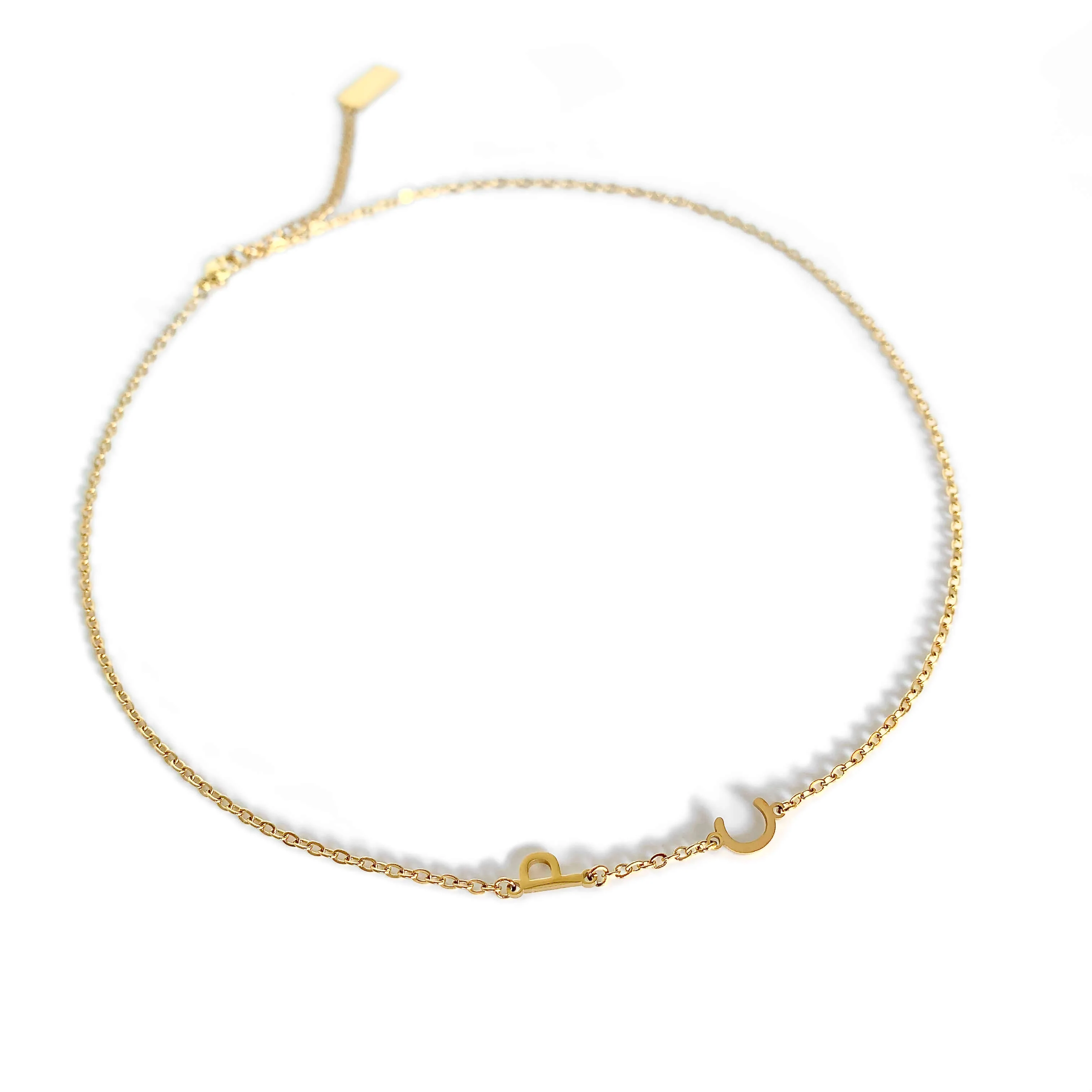 Custom Sideway Initial Necklace - Image 5