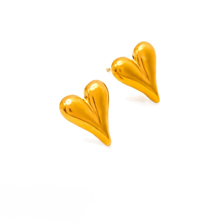 Sweetheart Stud Earrings - Image 3